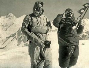 Cho Oyu First Ascent - Herbert Tichy and Pasang Dawa Lama on Cho Oyu Summit Oct. 19 1954 Cho Oyu First Ascent - Herbert Tichy and Pasang Dawa Lama on Cho Oyu Summit Oct. 19 1954