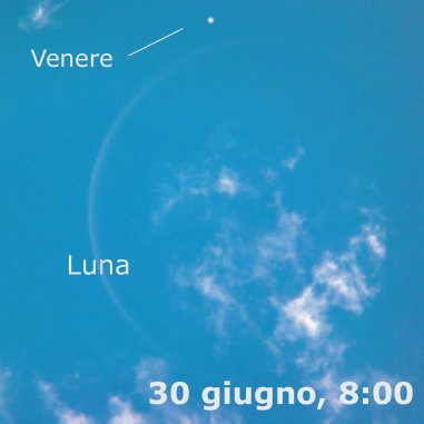 congiunzione luna venere