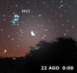 Luna e Pleiadi