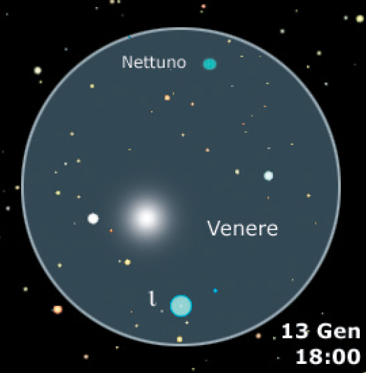 Congiunzione Venere e Nettuno