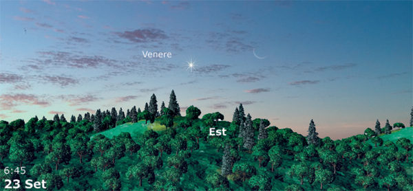 Congiunzione Luna Venere