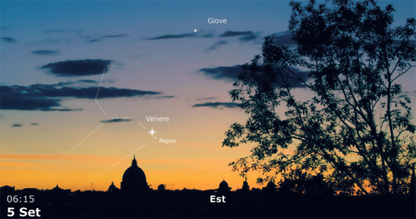Congiunzione Venere Regolo