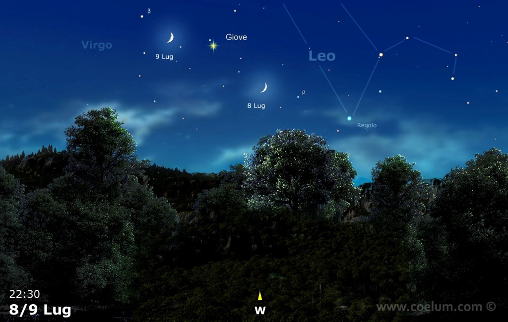 8 - 9 luglio giove luna