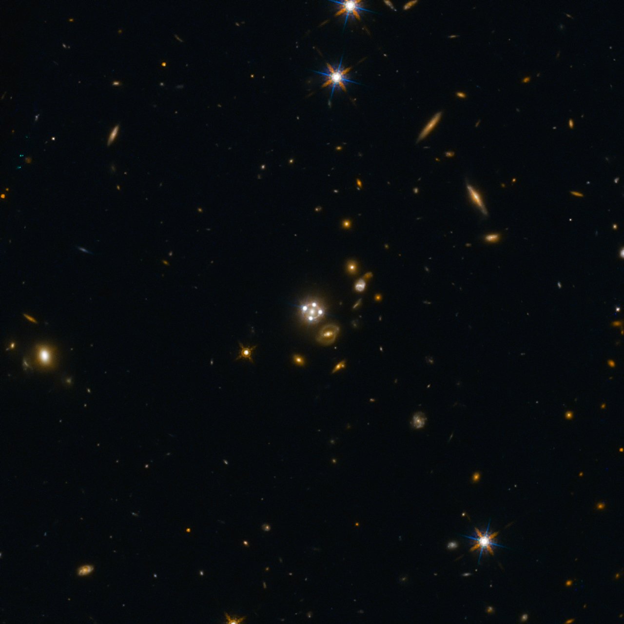 Lensed quasar and its surroundings