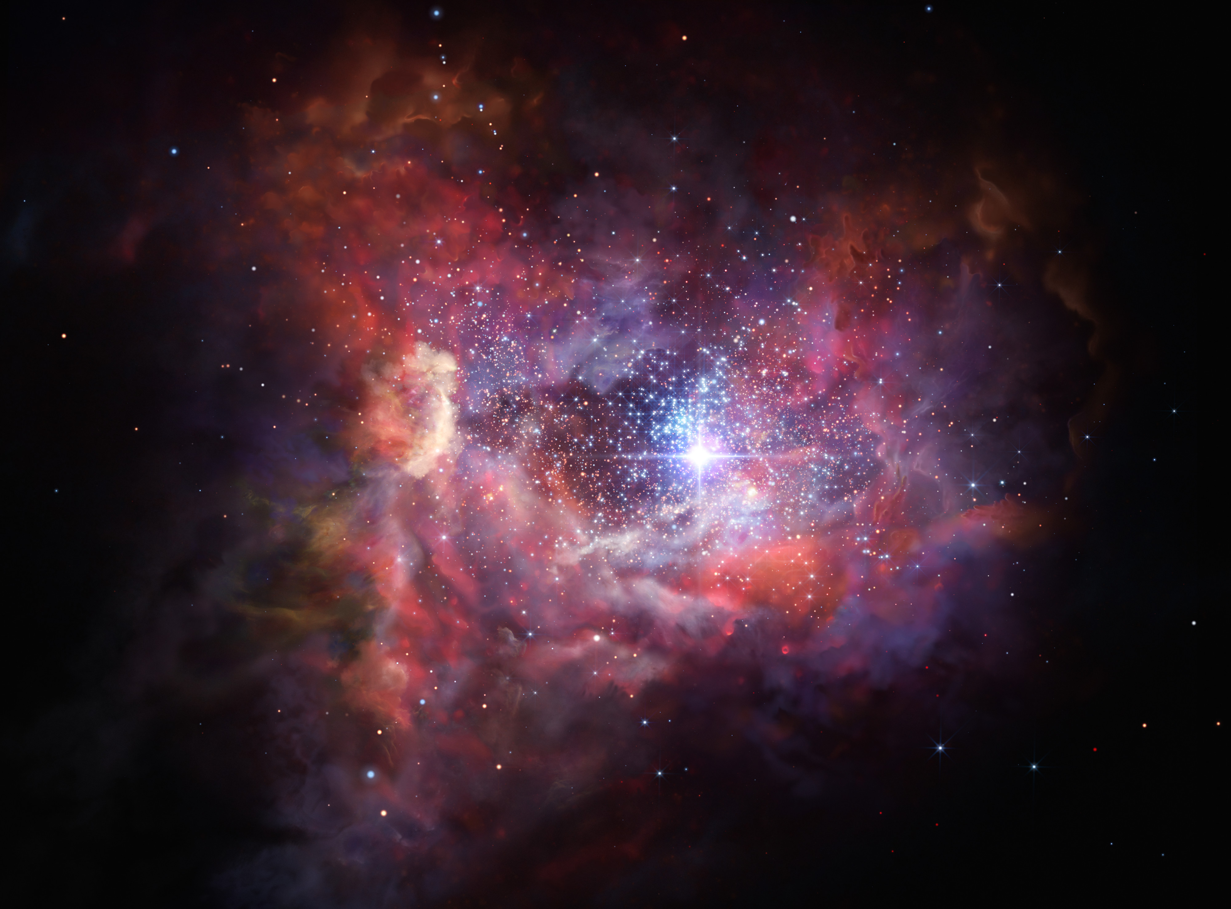 Artistâs impression of the remote dusty galaxy A2744_YD4