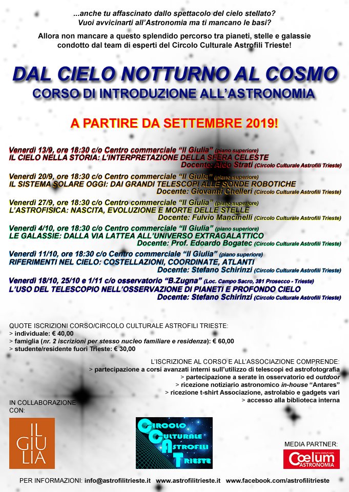CCAT_Dal Cielo notturno al Cosmo_Corso di introduzione Astronomia