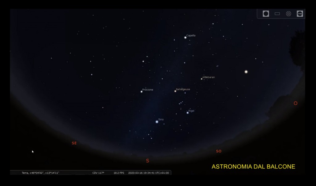 astronomia dal balcone
