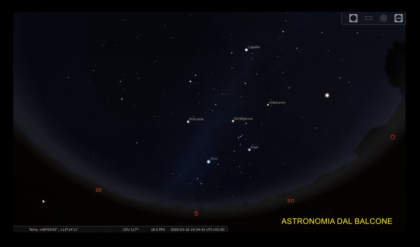 astronomia dal balcone