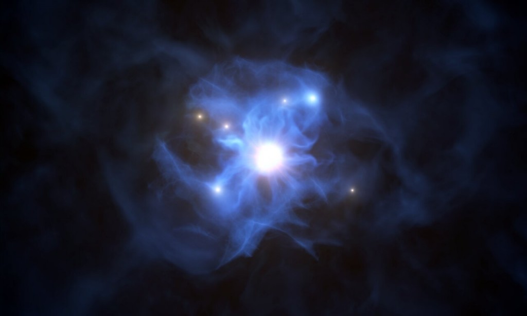 Artistâs impression of the web of the supermassive black hole