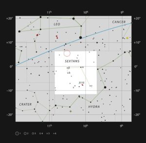 Location of the supermassive black holeâs web in the constella