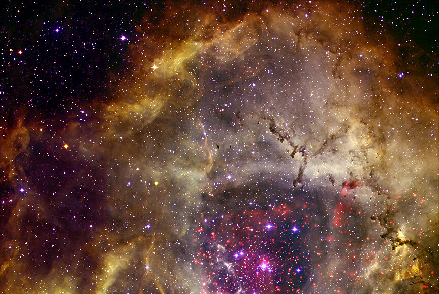A star-forming region 5,000 light years away in the constellation Monoceros.