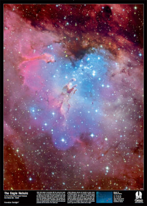 Poster Astronomia Eagle Nebula M16 Nebulosa Aquila 50x70 Deep Sky
