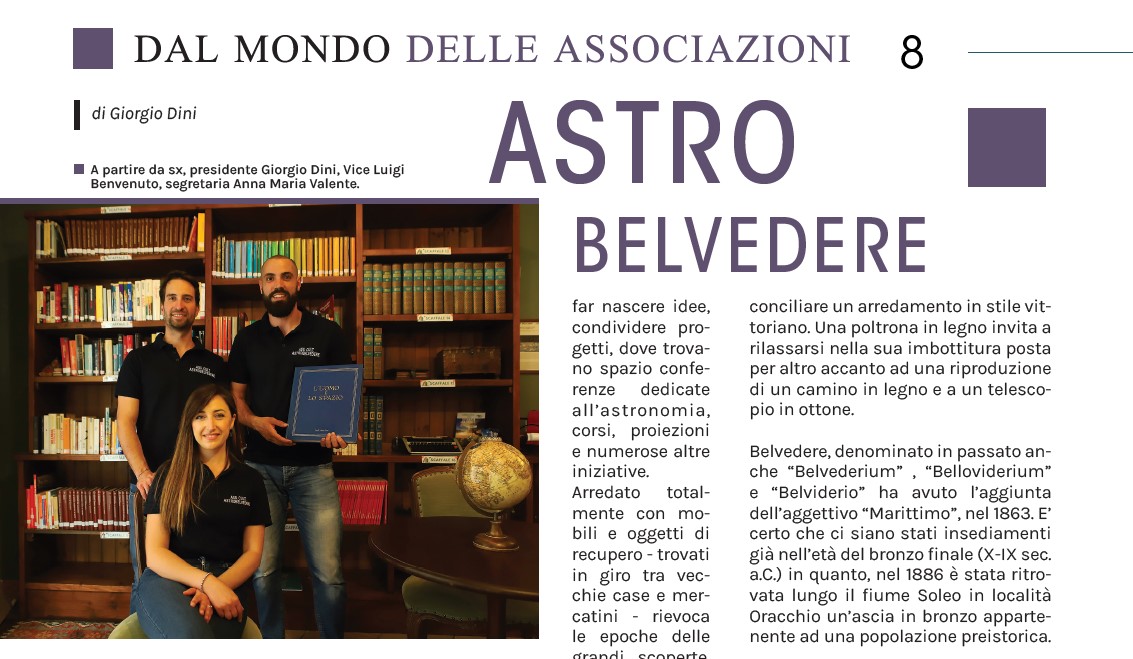 ASTROBELVEDERE – un sogno al passato