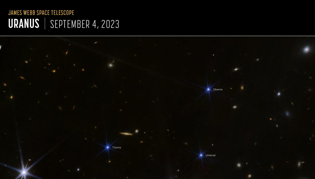 Uranus widefield view (NIRCam compass image)