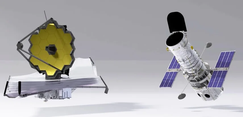 Hubble JWST a confronto