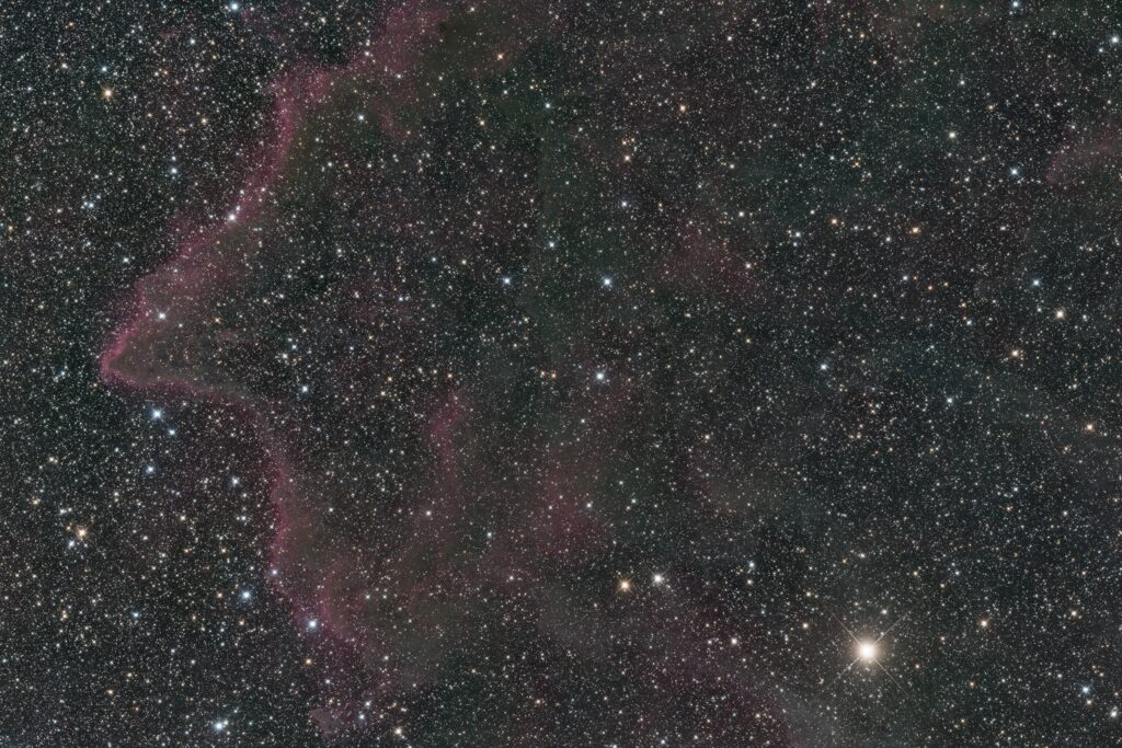 Un frame che mostra la grande densità stellare nel campo inquadrato.
