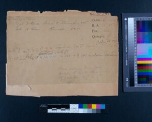 Appunti della lastra B14151 scritti di pugno da Williamina relativi all’immagine di scoperta della SN1895B.