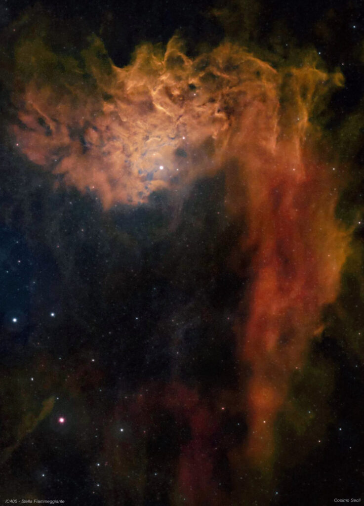 IC 405- Nebulosa Stella Fiammeggiante