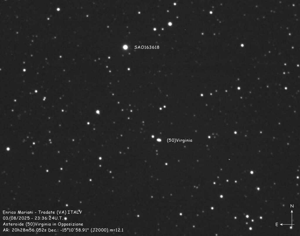 Opposizione asteroide (50)Virginia