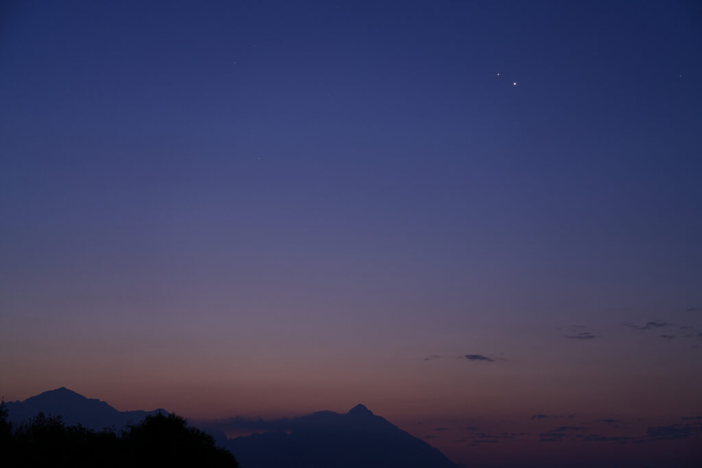 Congiunzione tra Giove e Venere
