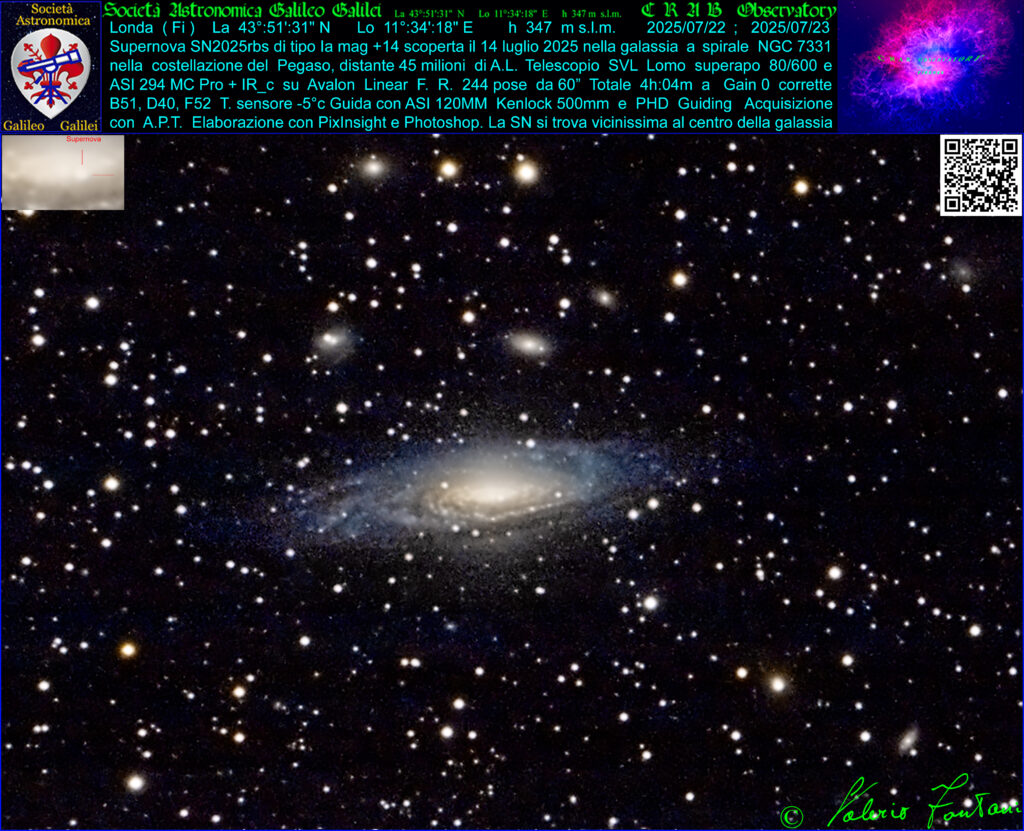 Zoom sulla Supernova in NGC 73321