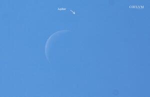 Congiunzione Luna e Giove in diurna