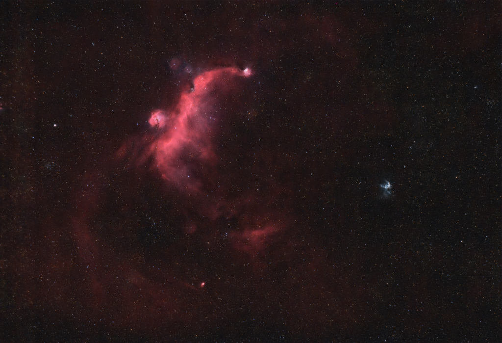 Widefield della Nebulosa del Gabbiano e l’elmetto di Thor