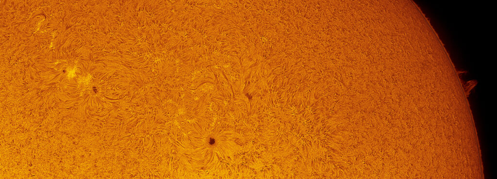 Il Sole in H-Alpha il 27 dicembre 2020