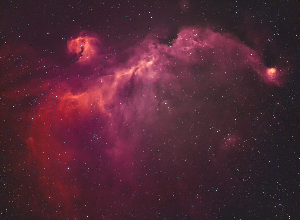 Nebulosa Gabbiano (IC 2177/NGC 2327) in Ha-RGB-OIII