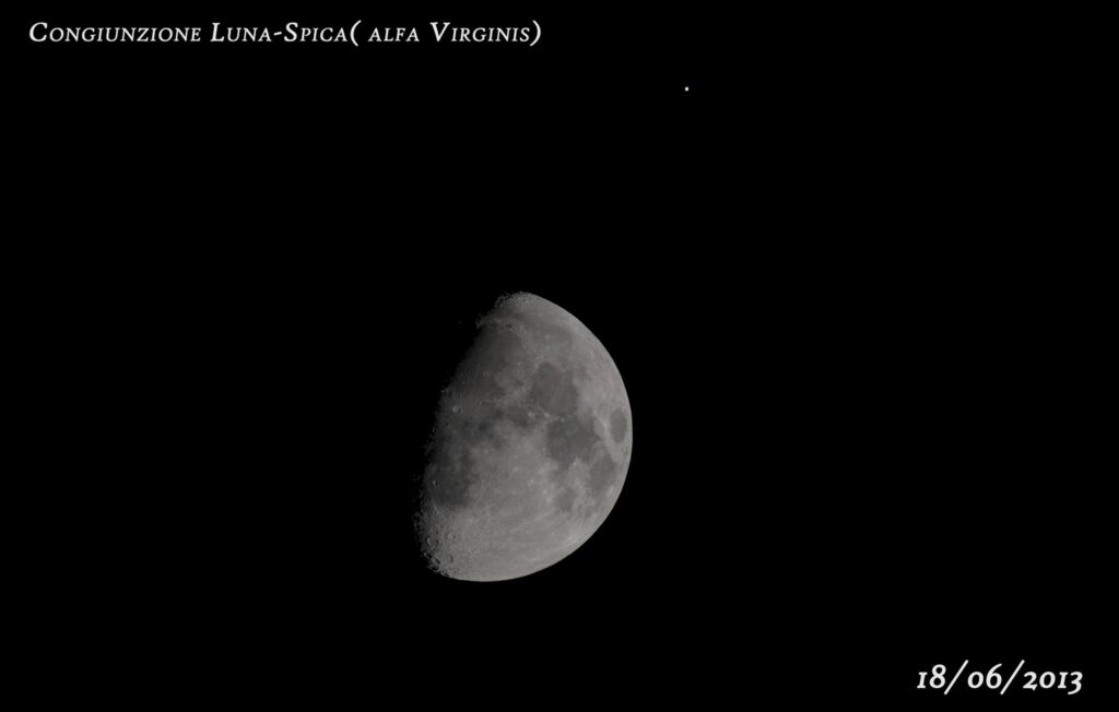 Congiunzione Luna-Spica (Alfa Virginis)