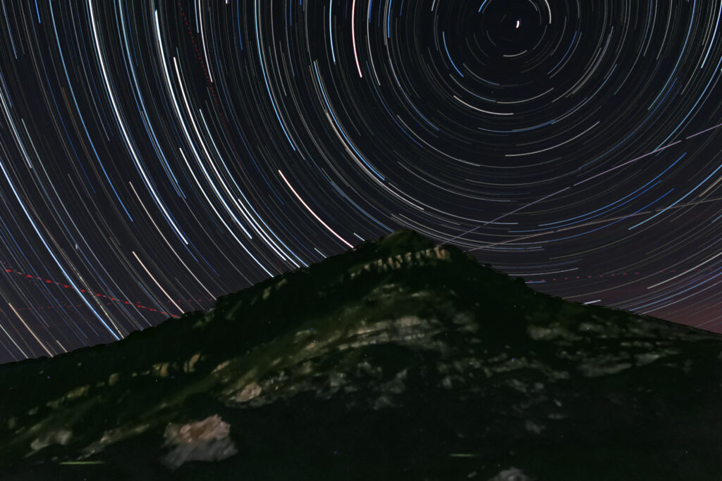 Startrails con ISS
