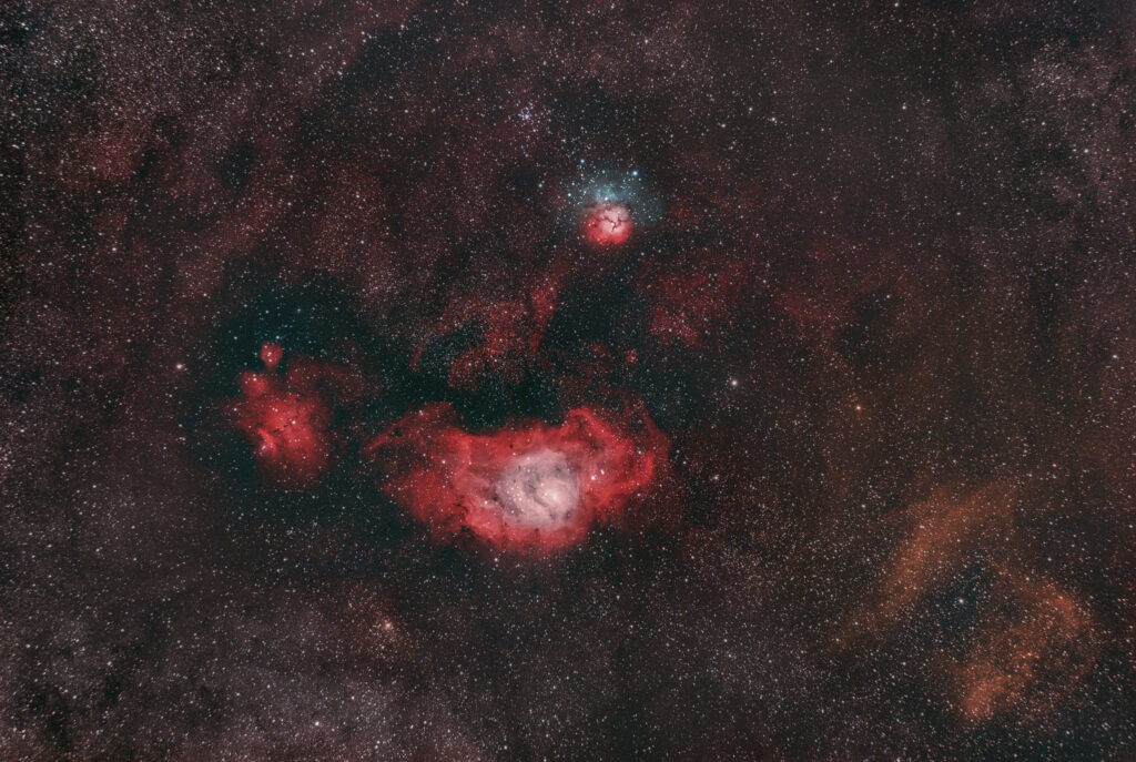 Nebulose Laguna-Trifida e Chinese dragon