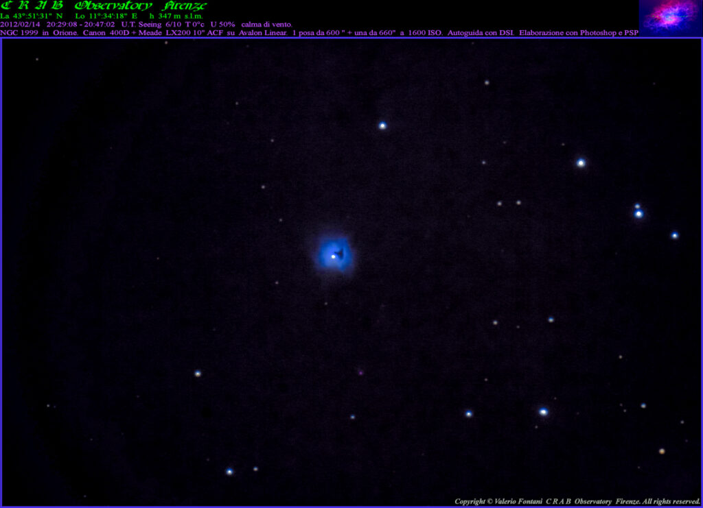 NGC 1999 in Orione