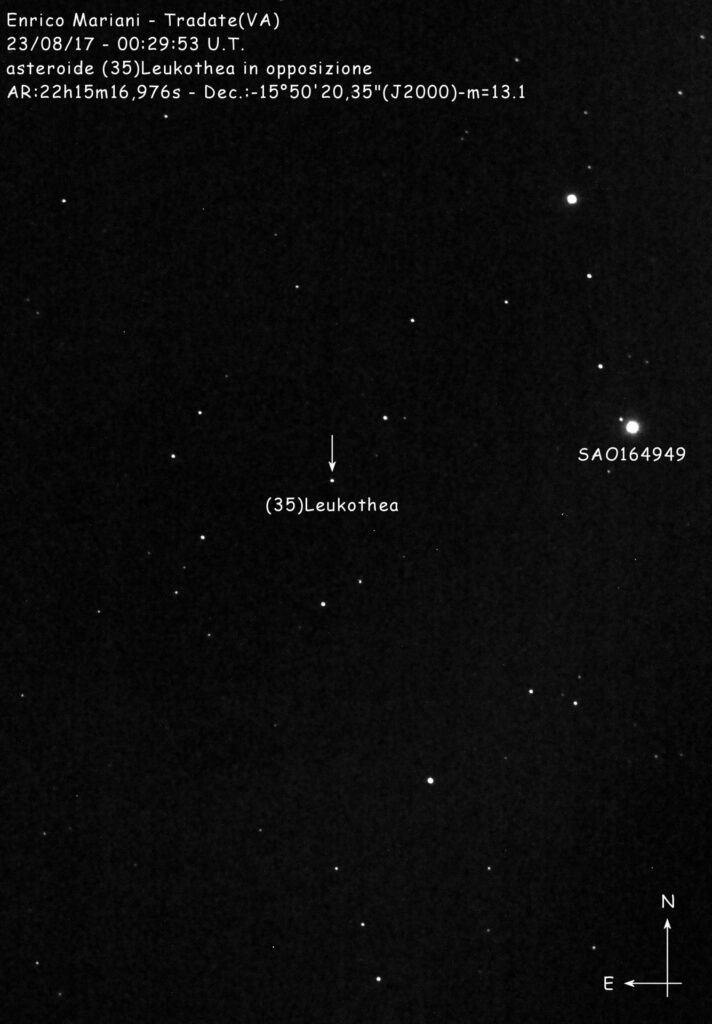 Asteroide (35)Leukothea in opposizione