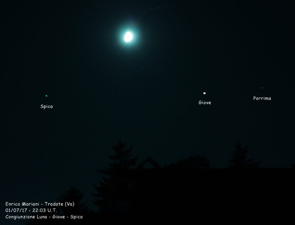 Congiunzione Luna-Giove – Spica