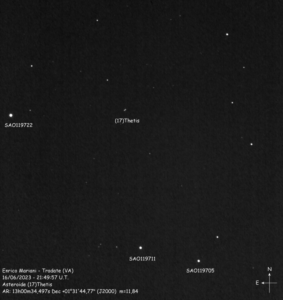 Asteroide (17)Thetis in Virgo