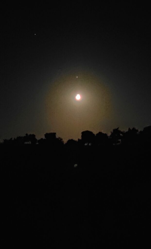 Congiunzione Luna-Giove-Saturno
