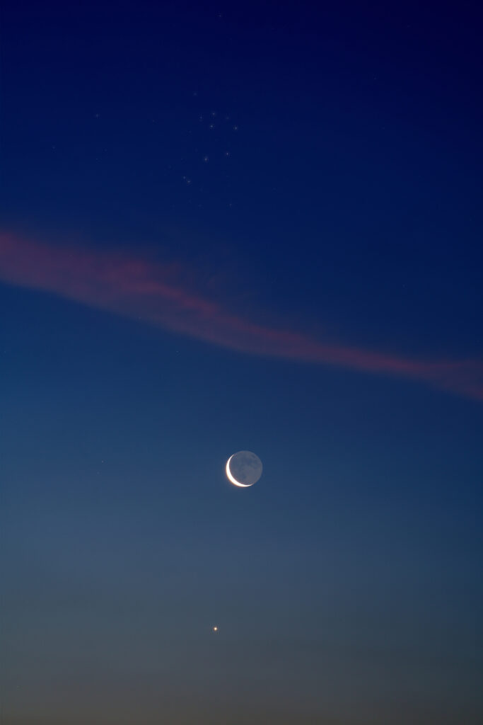Pleiadi, Luna e Venere