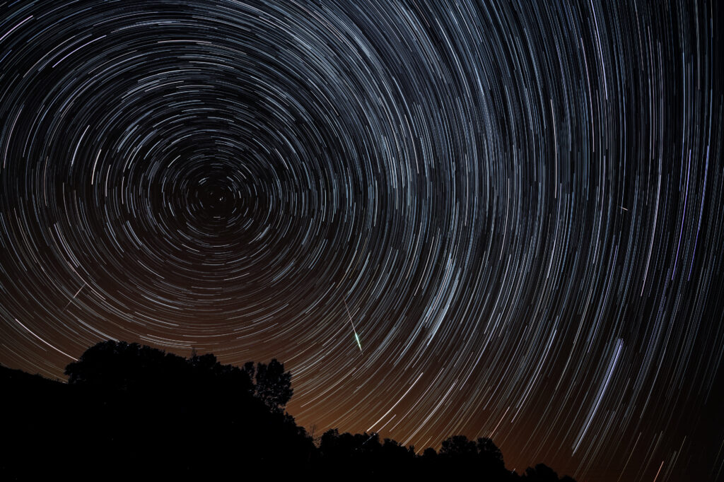 Perseidi e tracce di stelle