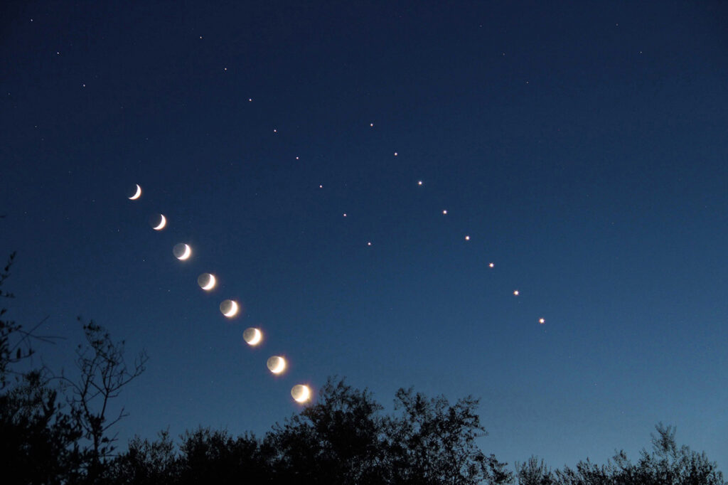 Luna Venere Giove in congiunzione