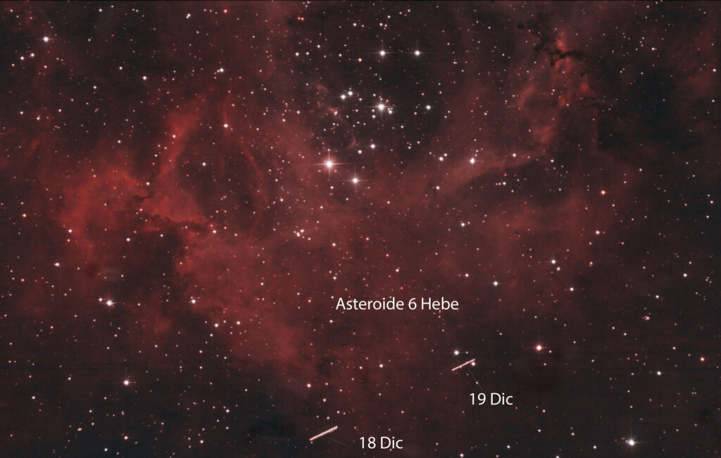 Asteroide Hebe e la Rosetta