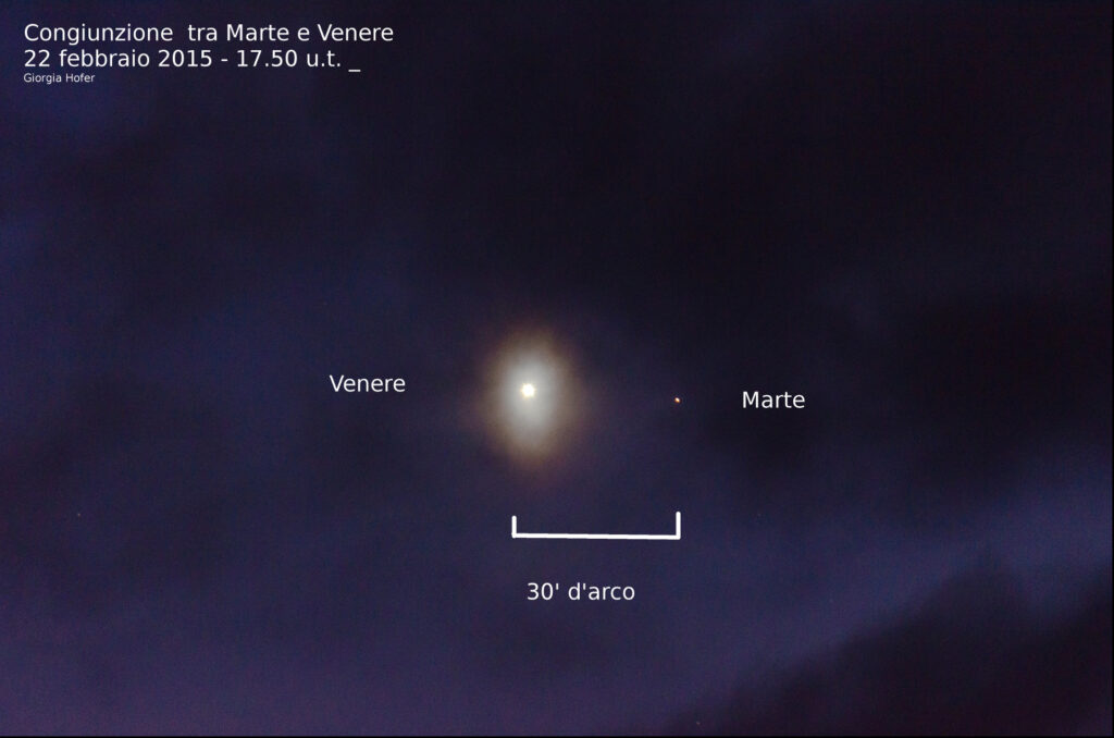 Marte e Venere alla minima distanza reciproca