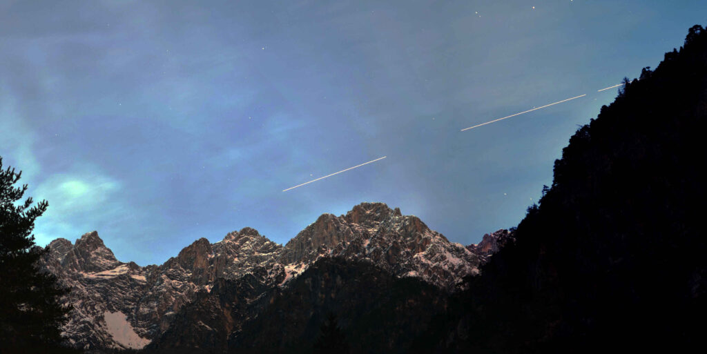 Passaggio della ISS sopra le Marmarole