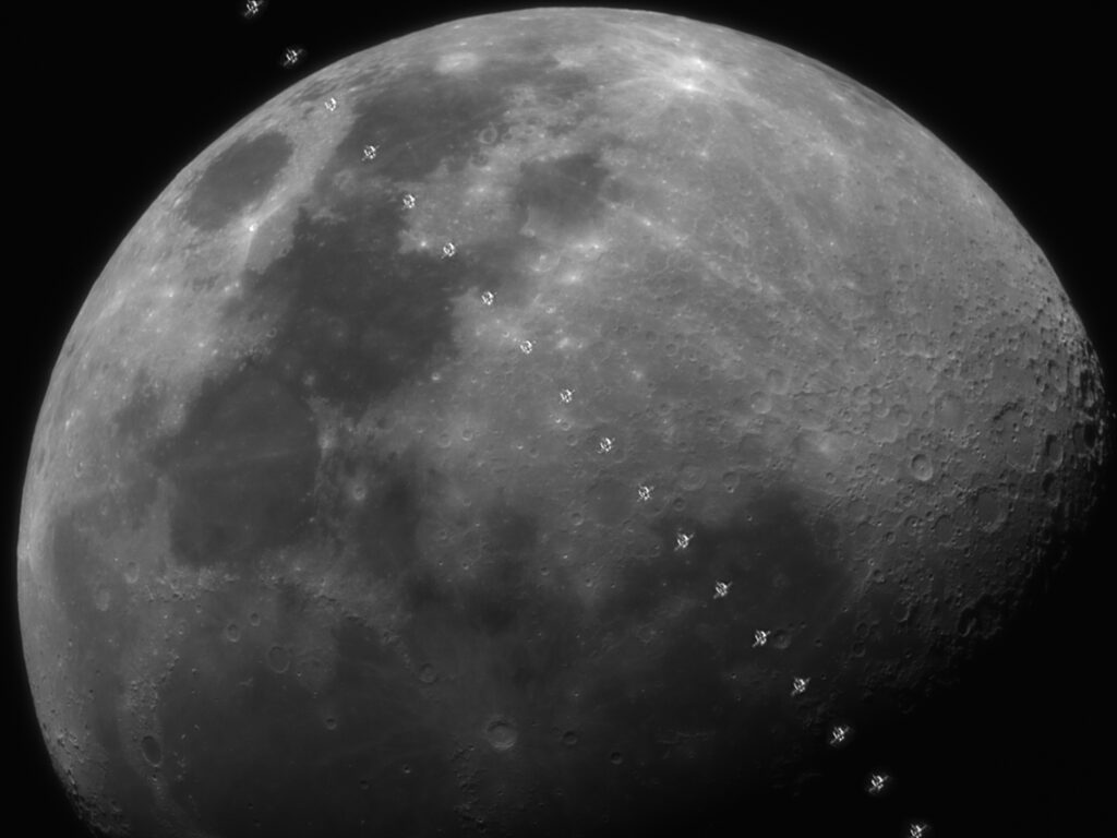 Transito ISS sulla Luna