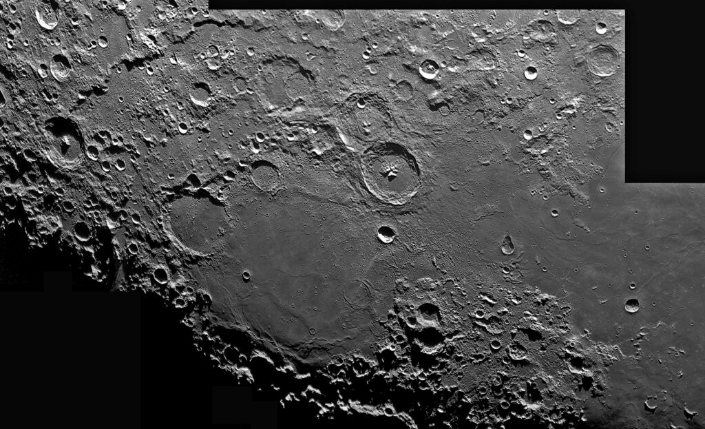 Mare Nectaris dal sud Tranquillitatis a Piccolomini