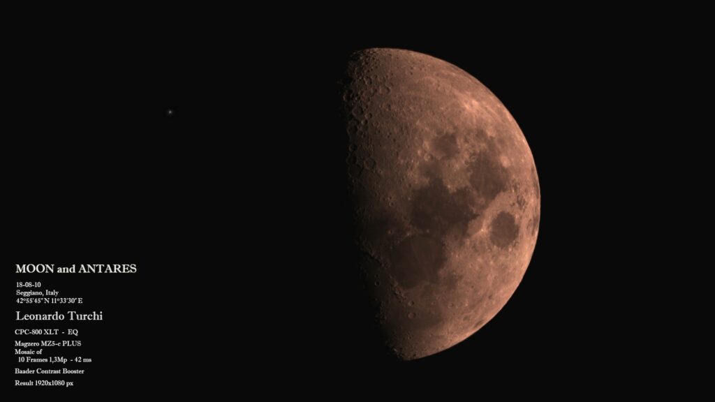 Moon and Antares