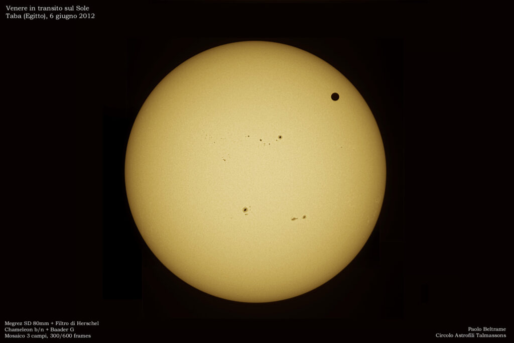 Transito di Venere, Sole intero in luce bianca