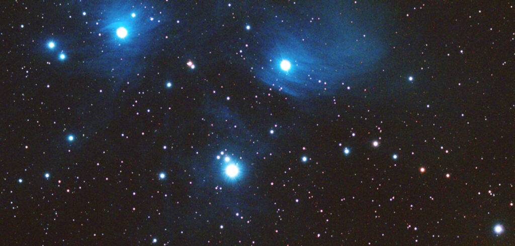Particolare su ammasso delle pleiadi M45