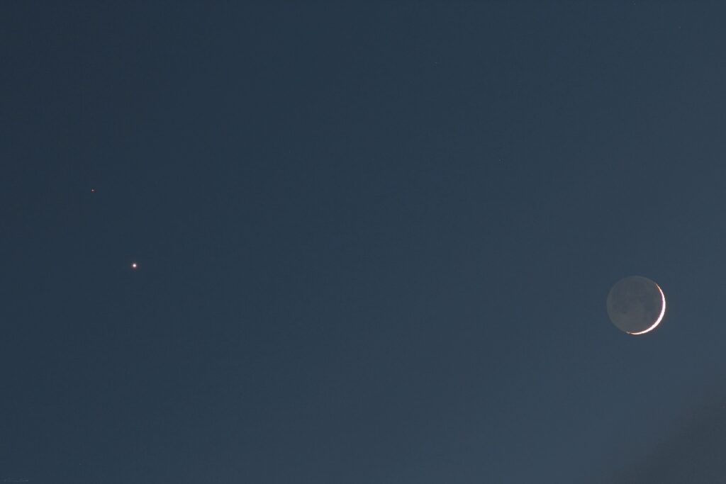 Congiunzione tra Luna-Venere-Marte