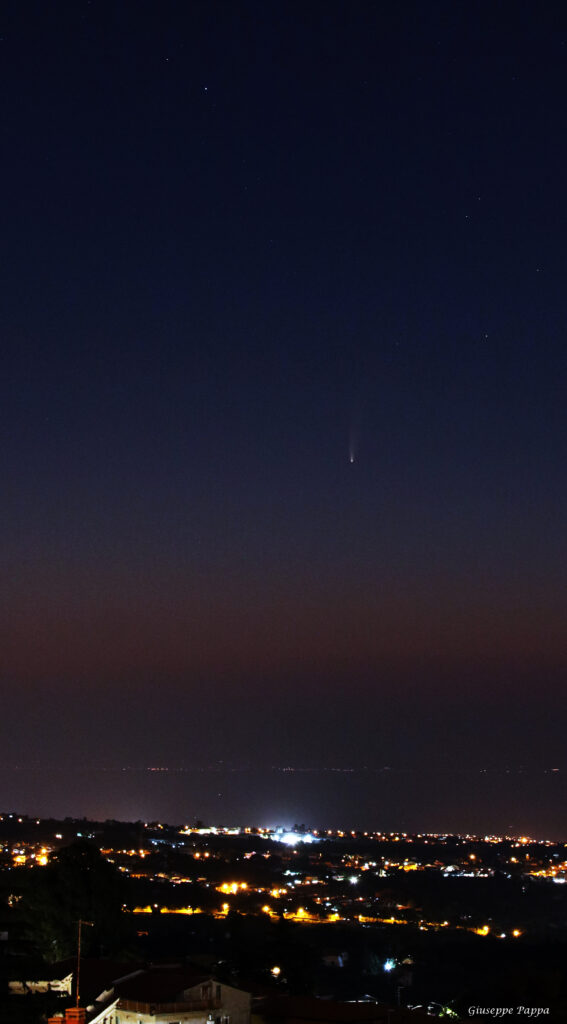 Neowise in vista Calabria